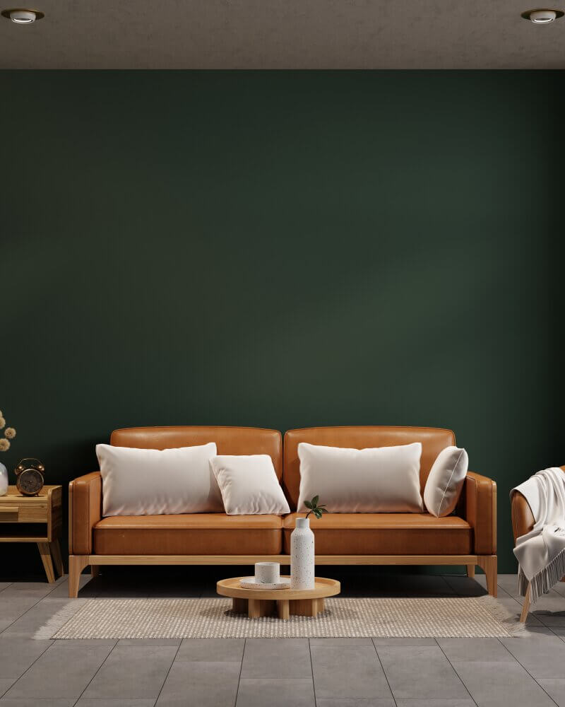 Painted architectural interior